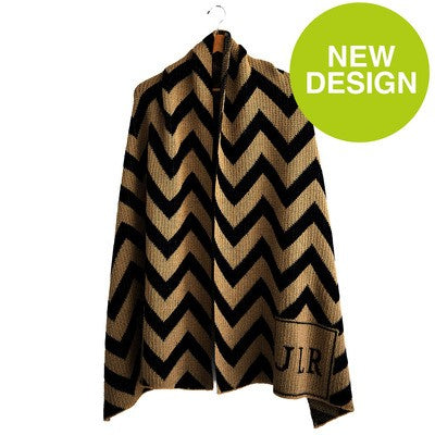 chevron and initials wrap