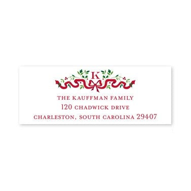 boatman geller ribbon holiday address labels