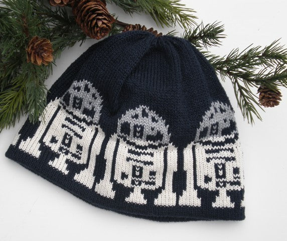 robot custom knit hat