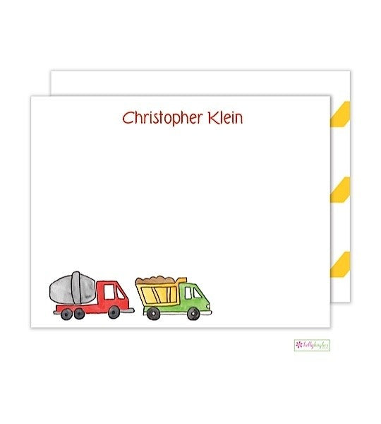personalized - construction zone flat notes