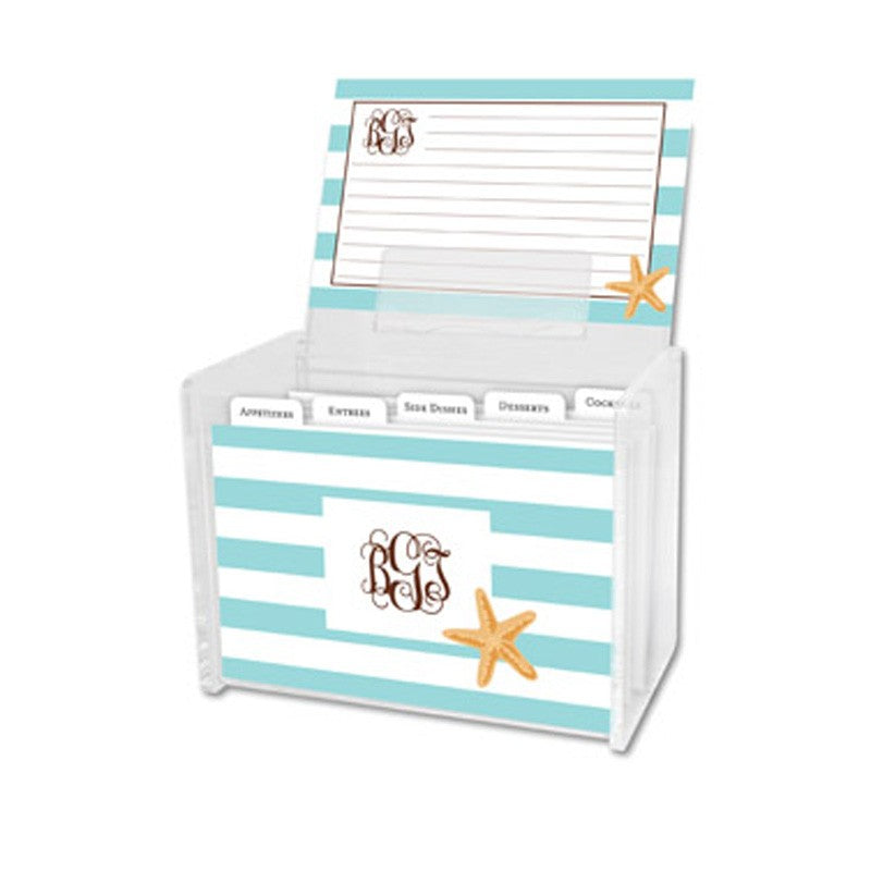 boatman geller zebra gray recipe box