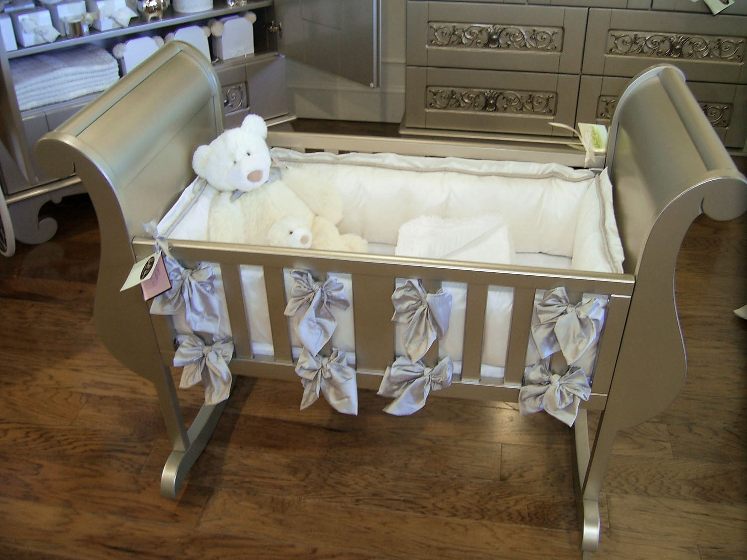 classic cherubini cradle linens (contact us for pricing)