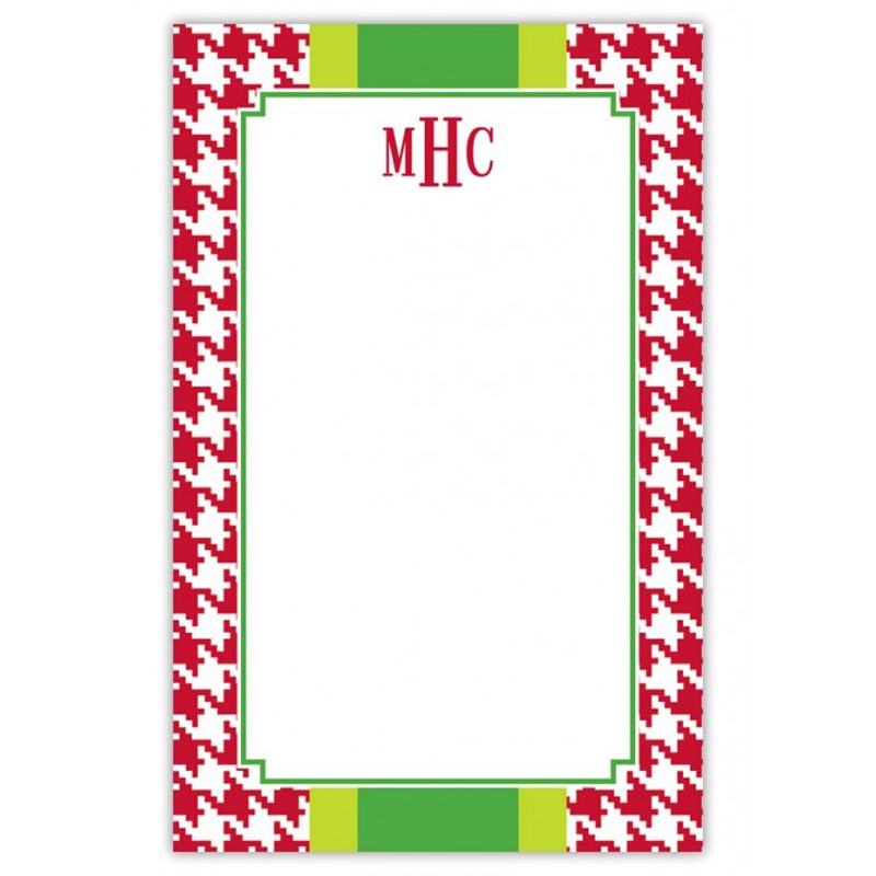 boatman geller alex houndstooth red notepad