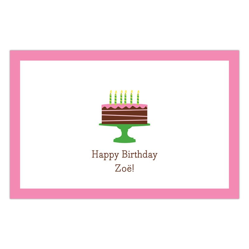boatman geller birthday cake pink placemat