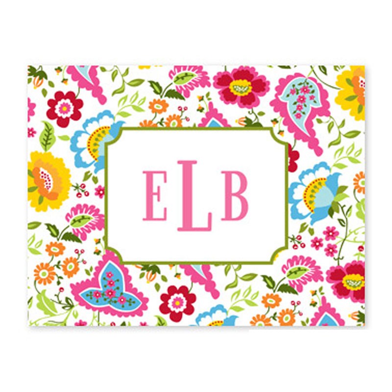 boatman geller bright floral foldover note cards