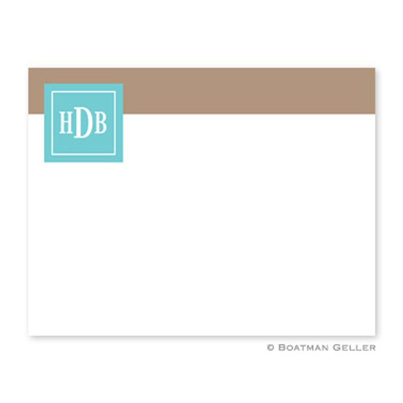 boatman geller peyton teal small flat notecard