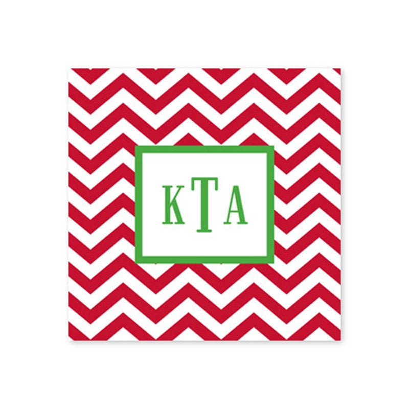 chevron red square paper coaster set of 50