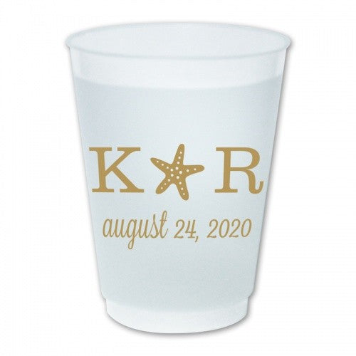 Starfish Initials Cups