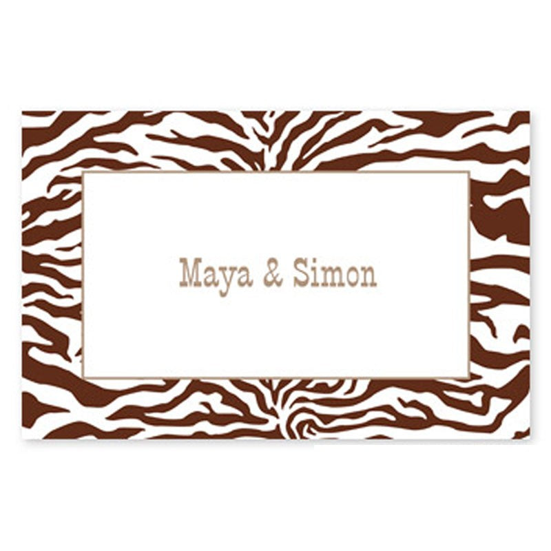 boatman geller zebra chocolate placemat