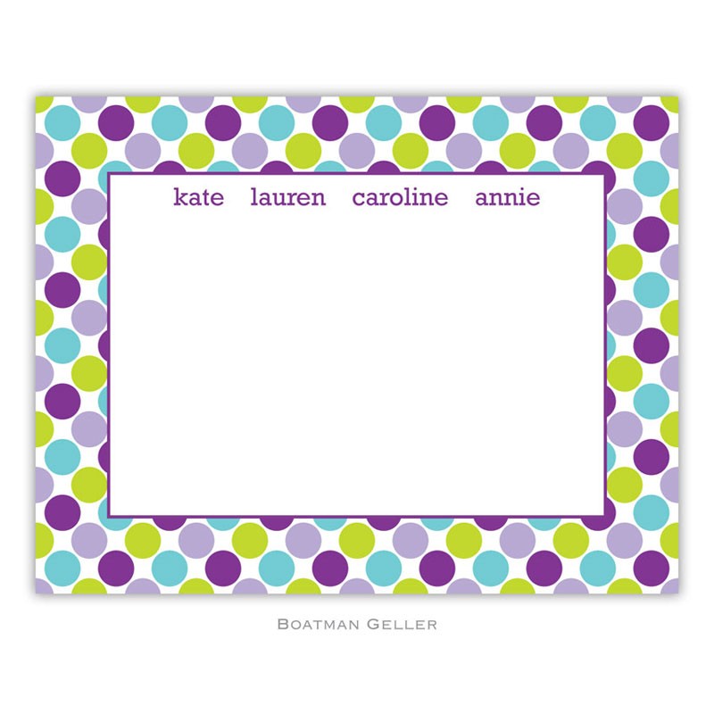 boatman geller big dots purple small flat notecard