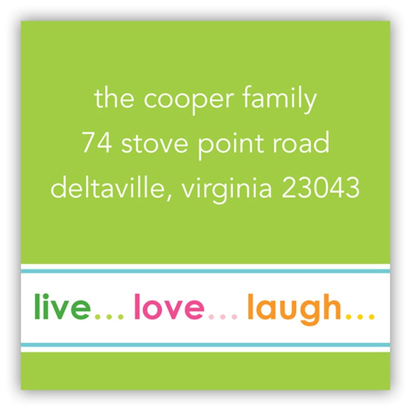 boatman geller live love laugh square sticker