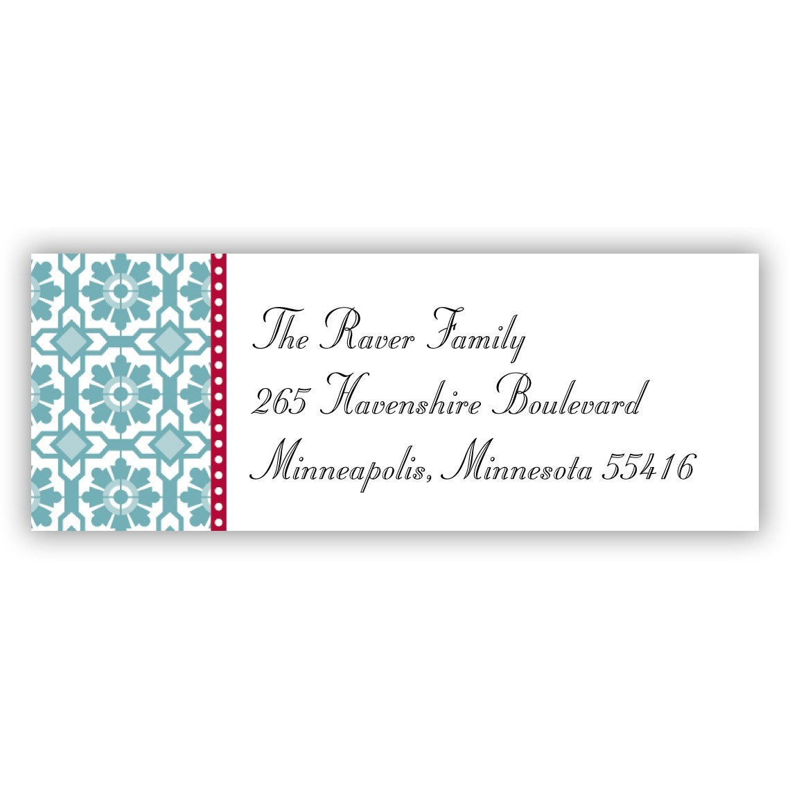 boatman geller mosaic blue address labels
