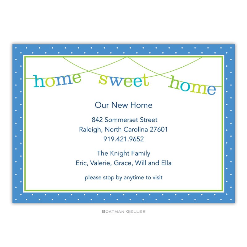 boatman geller banner home sweet home large flat notecard