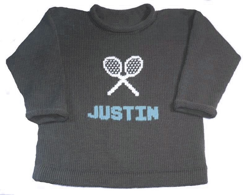 personalized tennis sweater with name