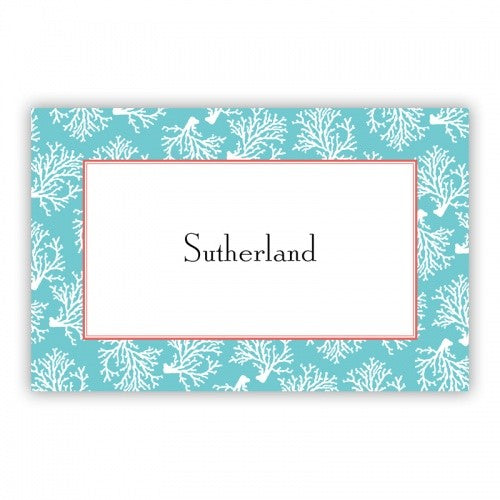 Coral Repeat Teal Disposable Placemat
