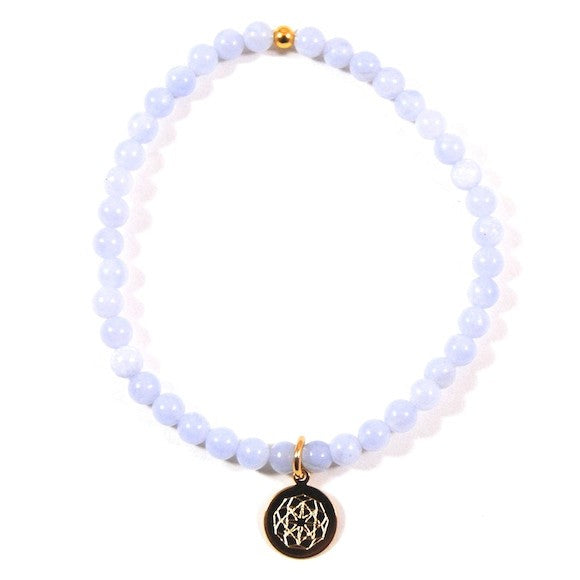 Customize Your Charm - Mini Blue Lace Agate Classic Charm Bracelet