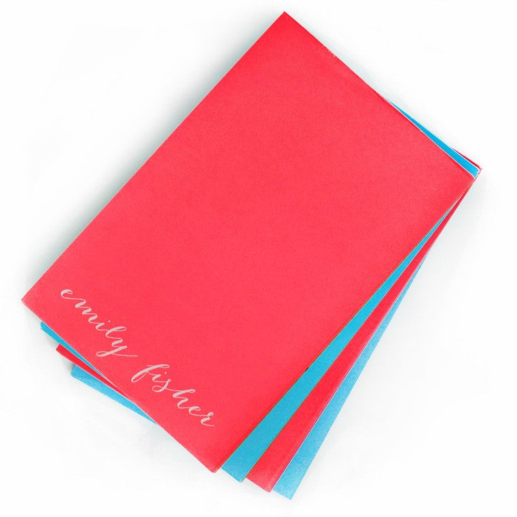 White on Bright Personalized Large Note Pad