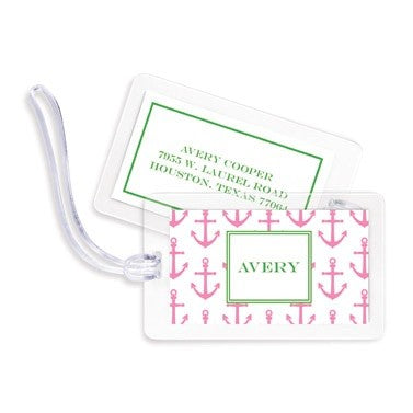 boatman geller anchors pink bag tags