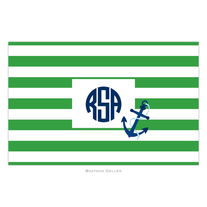 boatman geller stripe anchor placemat