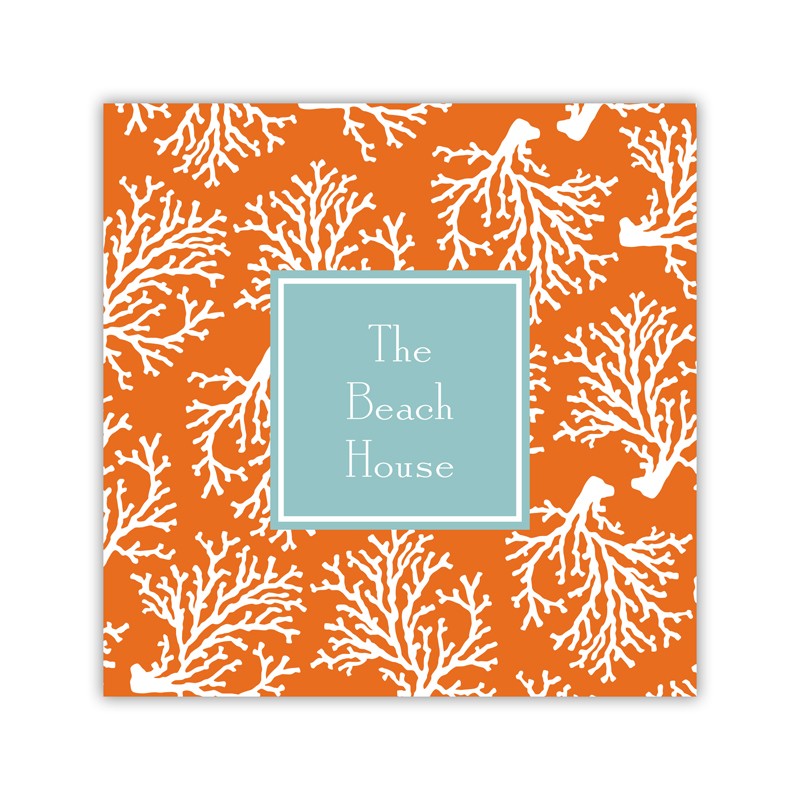 coral repeat coaster square paper coaster set of 50