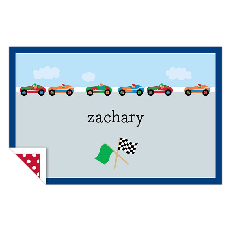 boatman geller race cars placemat