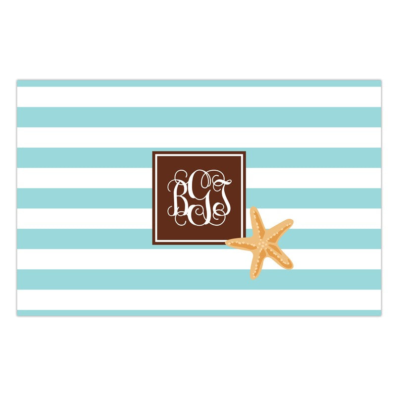 boatman geller stripe starfish disposable placemats