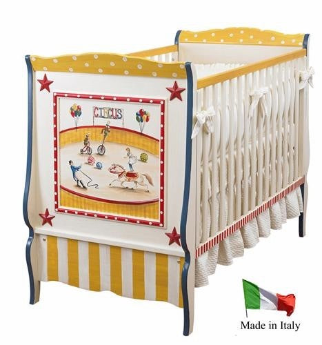 circus french panel crib by art for kids