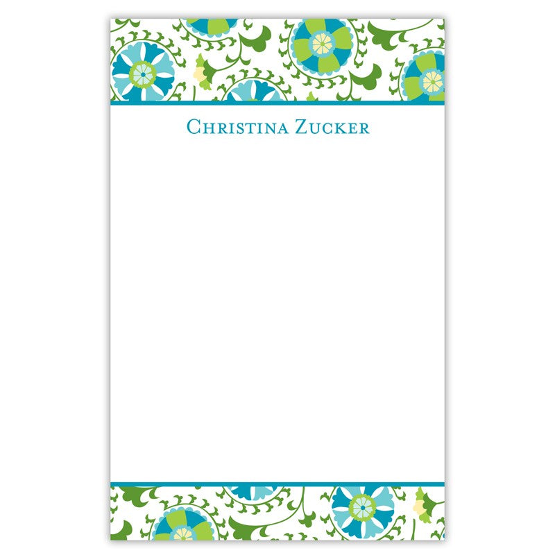 boatman geller suzani teal notepad