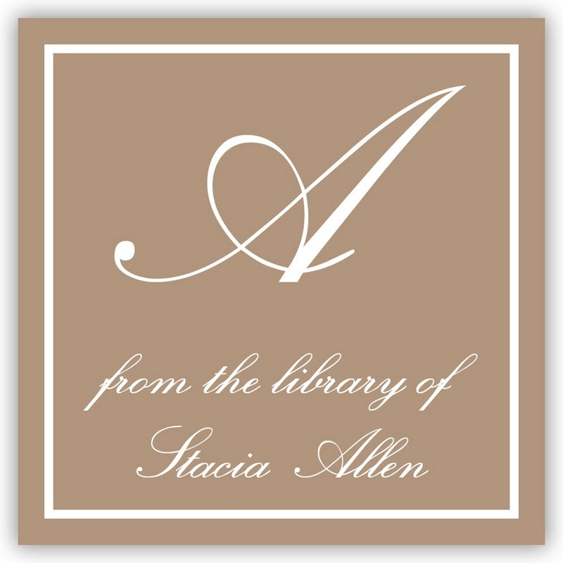 boatman geller classic square mocha square sticker