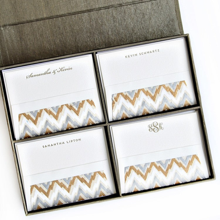 grand olive silk stationery box - g13