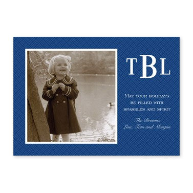 boatman geller basketweave navy photocard