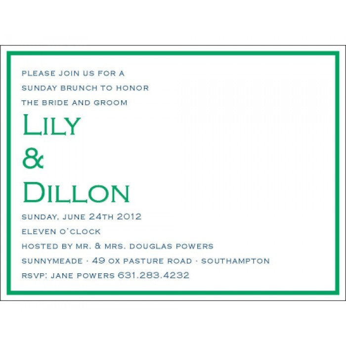 lily & dillon rehearsal dinner sunnymeade cards