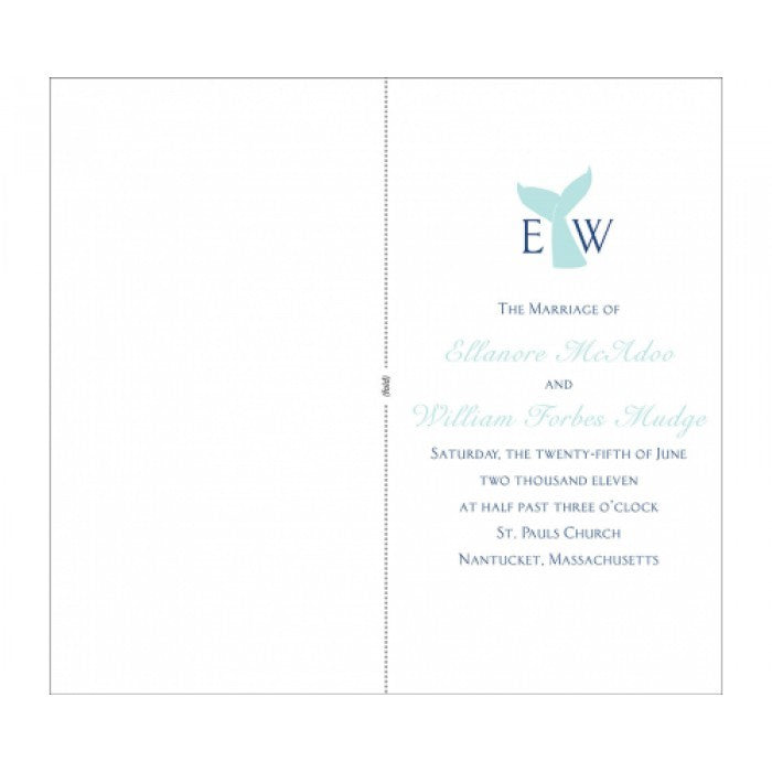 ellie & will ceremony program cover cards