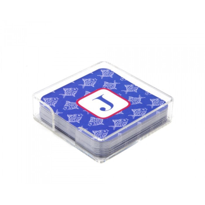 blue flagler fish coasters