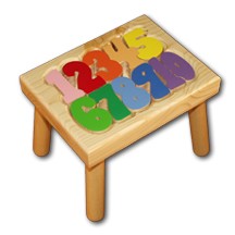 number puzzle stool
