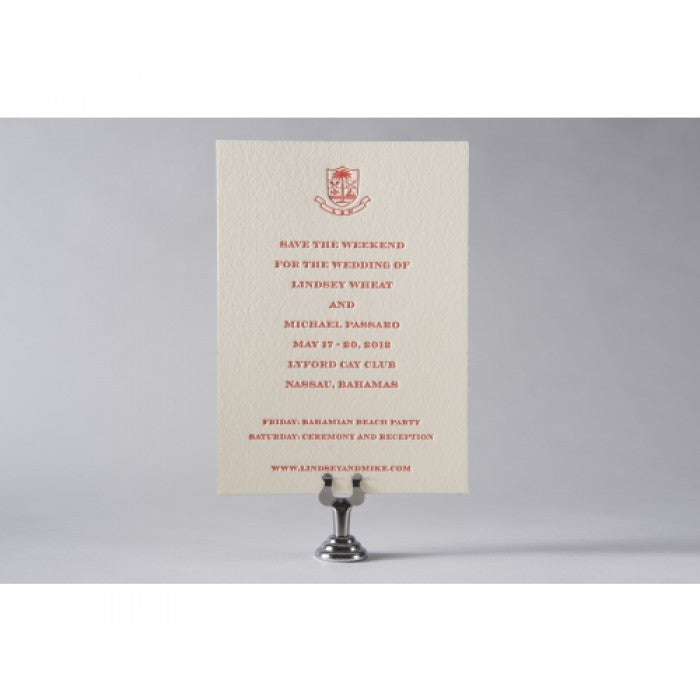 wheat wedding save the date card