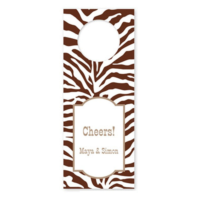 boatman geller zebra chocolate wine tags