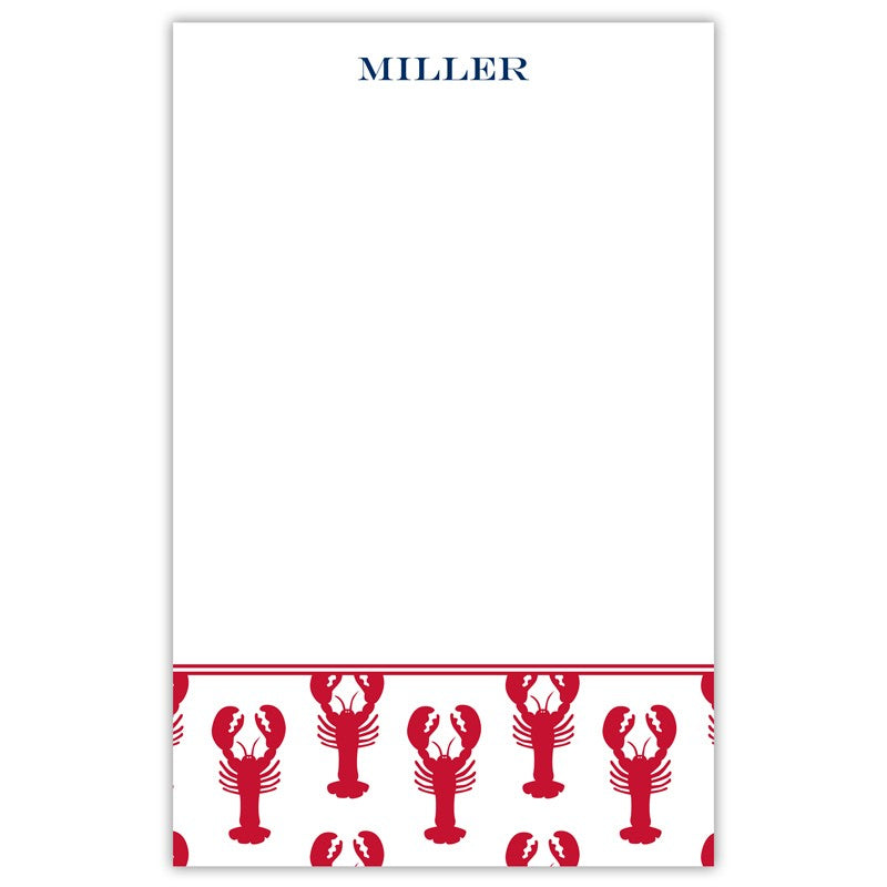 boatman geller lobsters red notepad