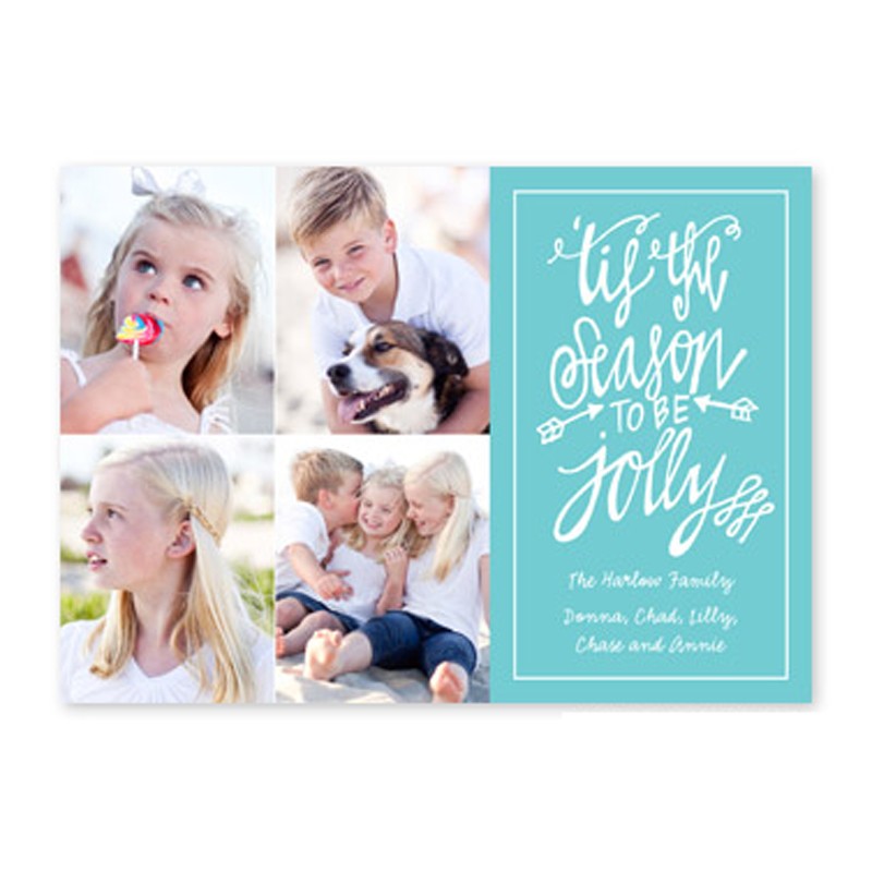 boatman geller tis the season teal photocard