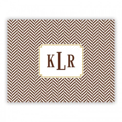 Herringbone Chocolate Small Lucite Tray Insert