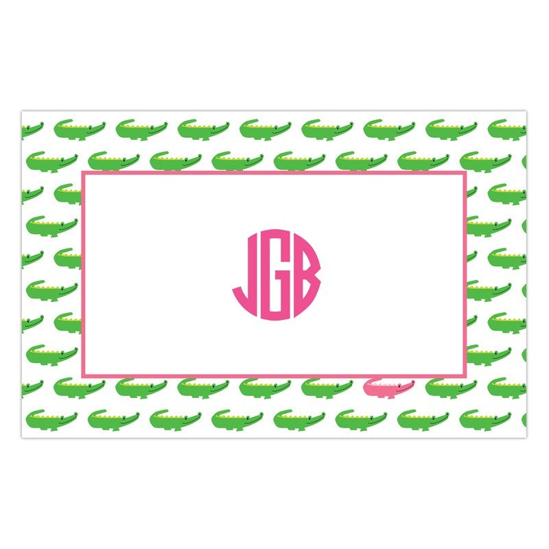 boatman geller alligator repeat disposable placemats