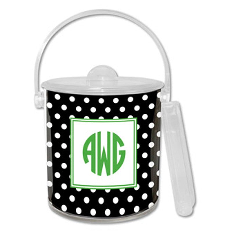 boatman geller polka dot black ice bucket