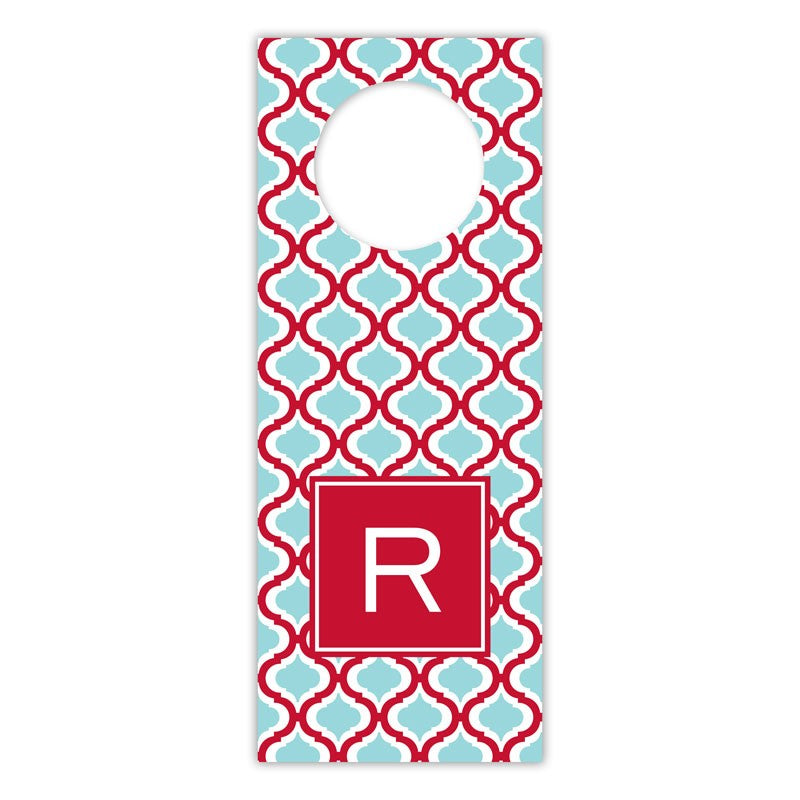 boatman geller kate red & teal wine tags
