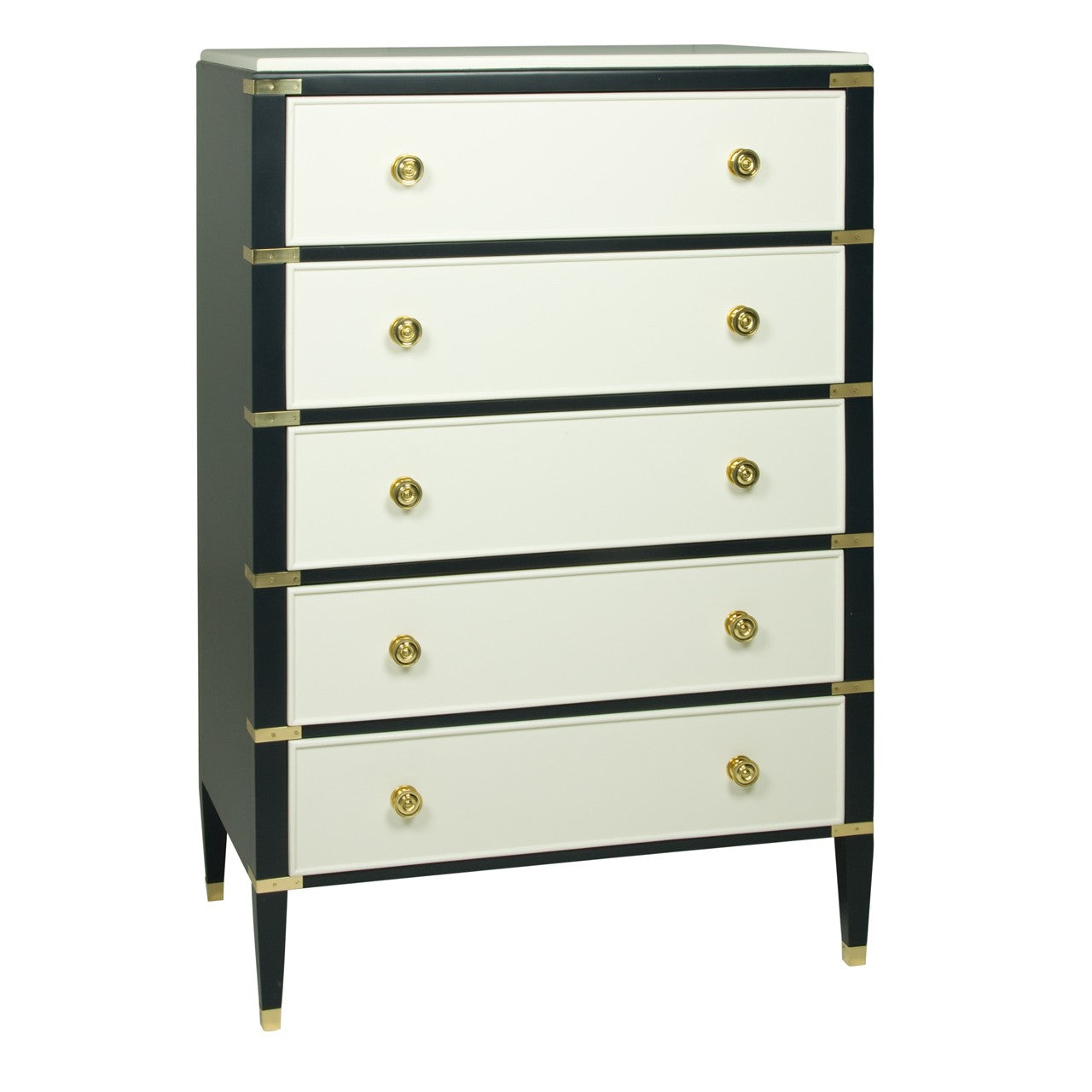 Gramercy Tall Chest Linen with Navy