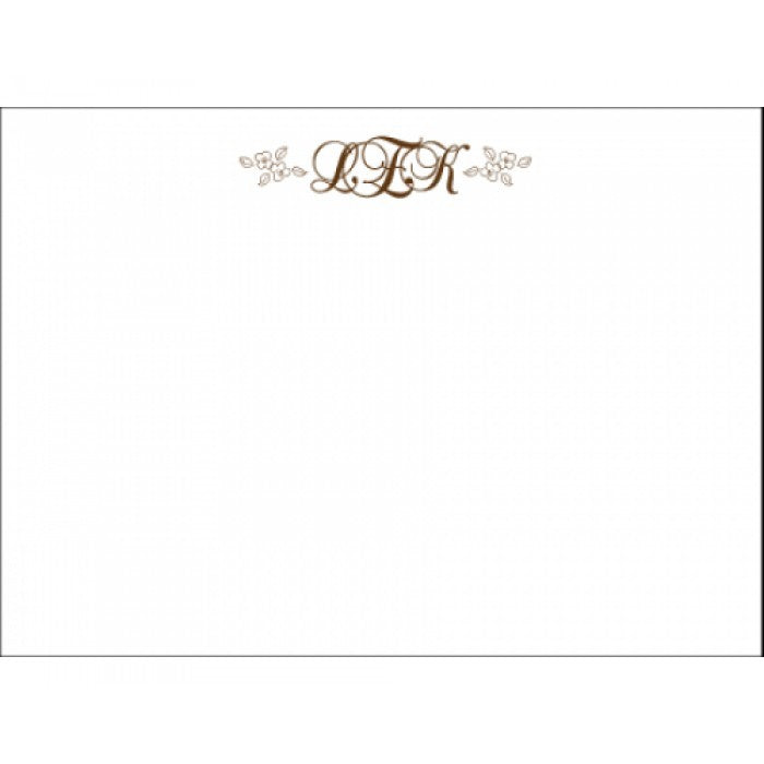 script monogram social stationery