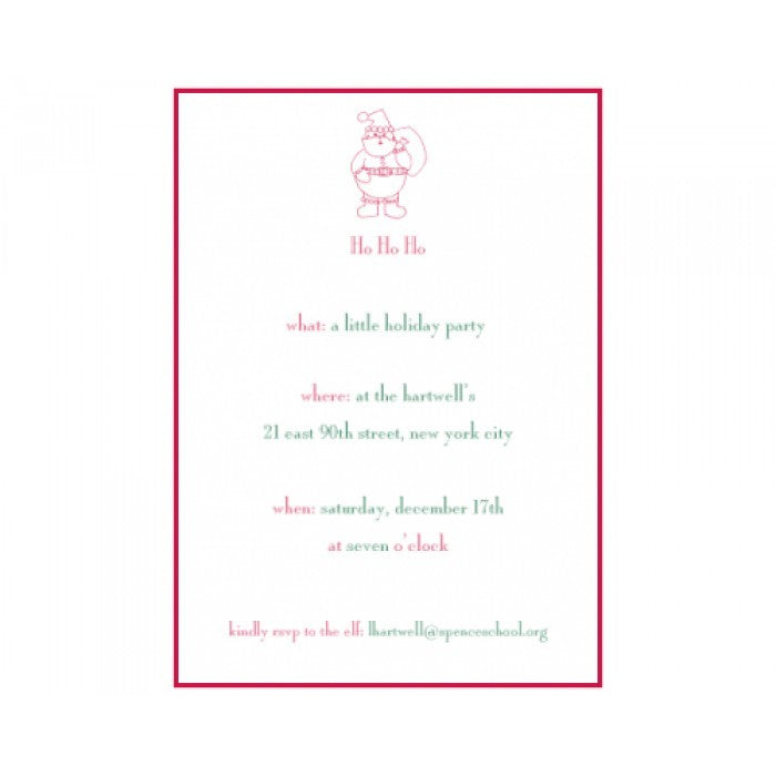 ho ho ho invitation cards