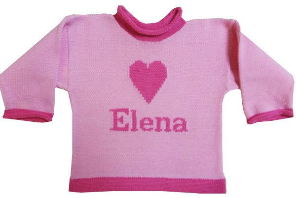 custom heart sweater