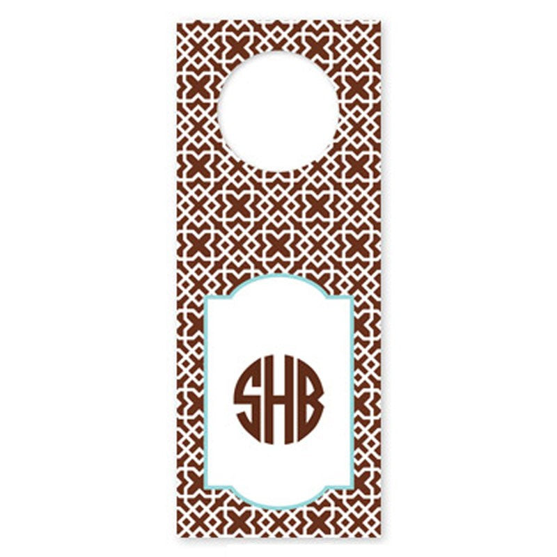 boatman geller mod lattice brown wine tags