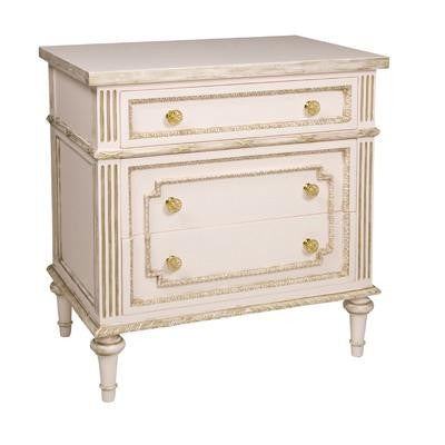 marcheline night table - versailles with gold