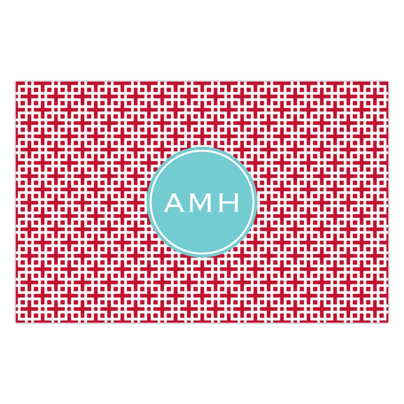 boatman geller lattice cherry placemat